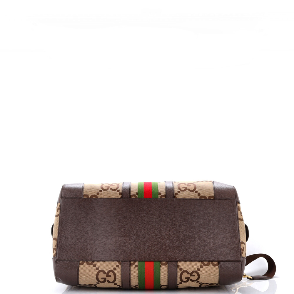 Gucci Large Savoy Web Convertible Duffle Bag Jumbo GG Canvas - Picture 4 of 5